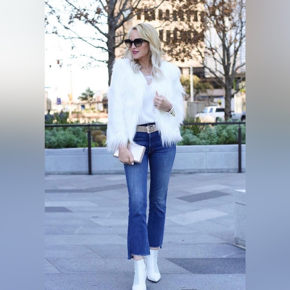 NEW! White Faux Fur Coat